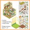 Cute Isometric Room Scene Set, DIY Sticker House, Adorabilities